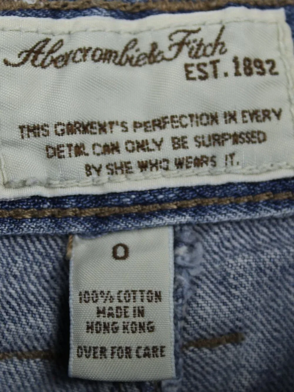 ABERCROMBIE & FITCH MICRO PLEATED MINI BLUE DENIM SKIRT VINTAGE Y2K 1990'S SZ 0